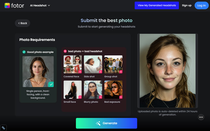 Fotor Profile Picture Generator Test