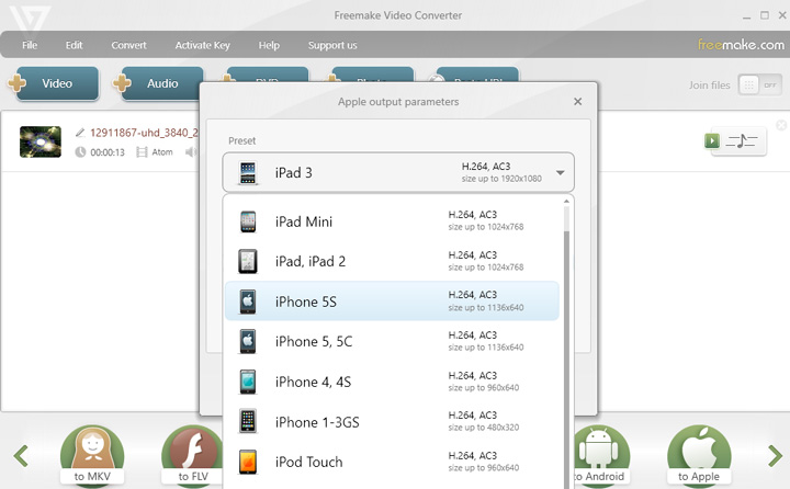 Freemake Video Converter Output Profile