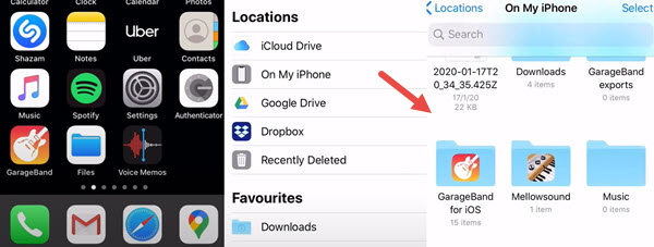 how to export garageband to mp3 iphone