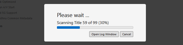 HandBrake Scanning DVD Titles