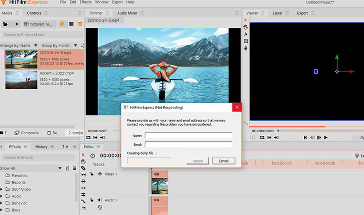 hitfilm express video editor
