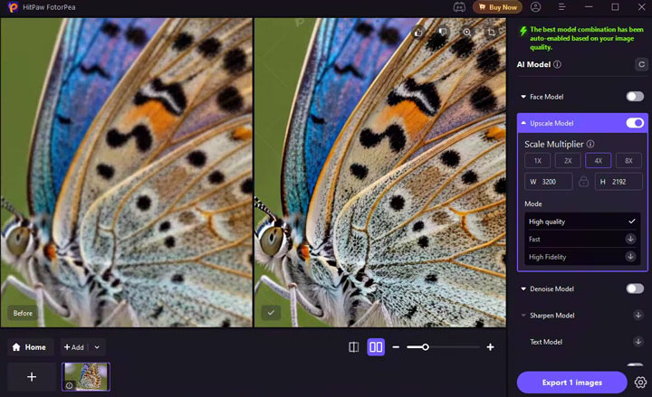Enhanced Butterfly Image