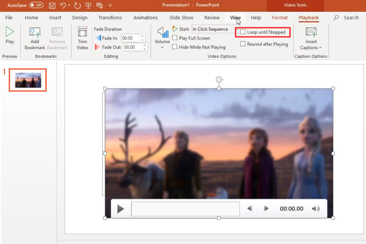 how to make windows media player play video continuously