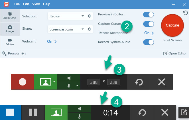 snagit record video with sound