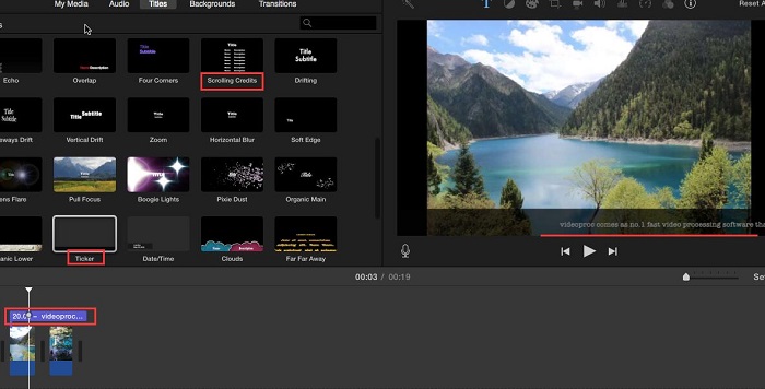 how to add watermark in imovie