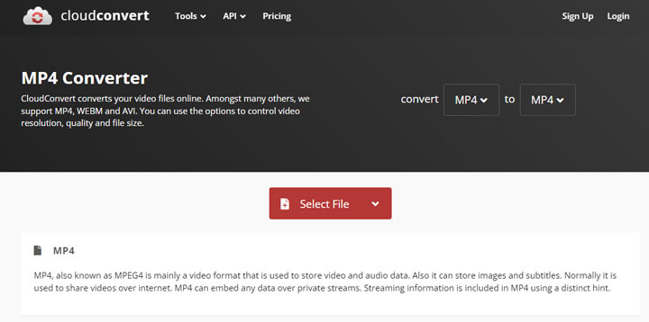 Import AV1 to CloudConvert