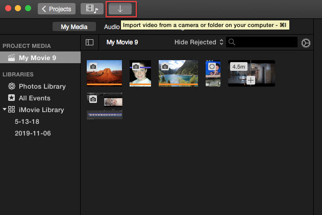 how to cut a video in imovie on mac