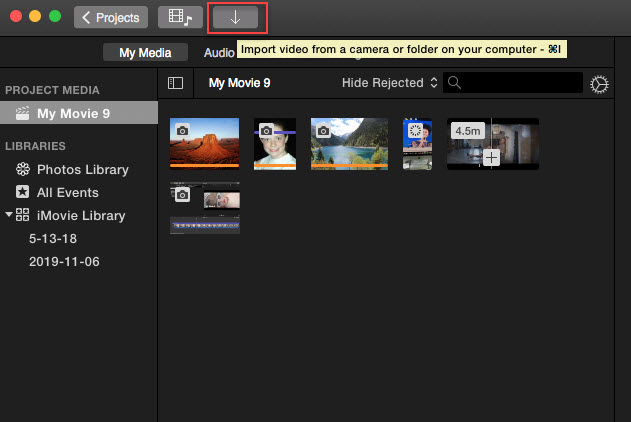 imovie cut clip