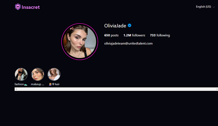 View Instagram without Account via Insacret