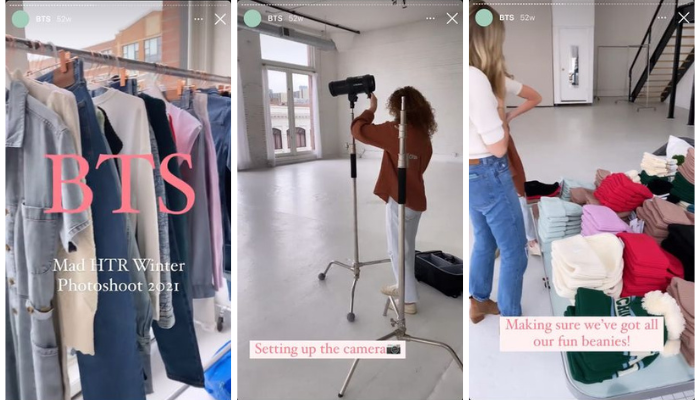 Instagram Story Collage Ideas - Behind-the-Scenes