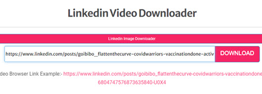 download video from linkedin url