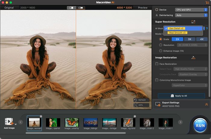 AI Enhance Images - MacXVideo AI