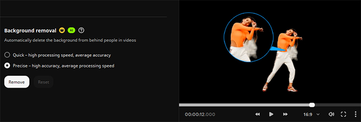 Movavi Review - AI Background Removal