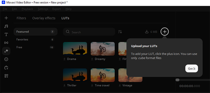 Movavi Review - in-app tutorial
