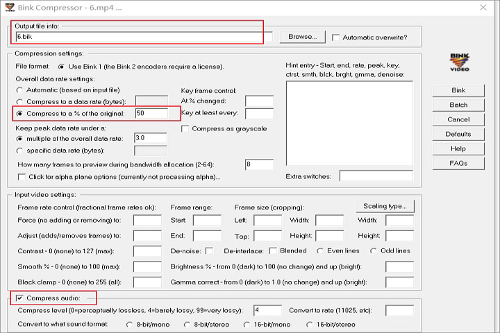 How to Convert MP4 to BIK - Step 3