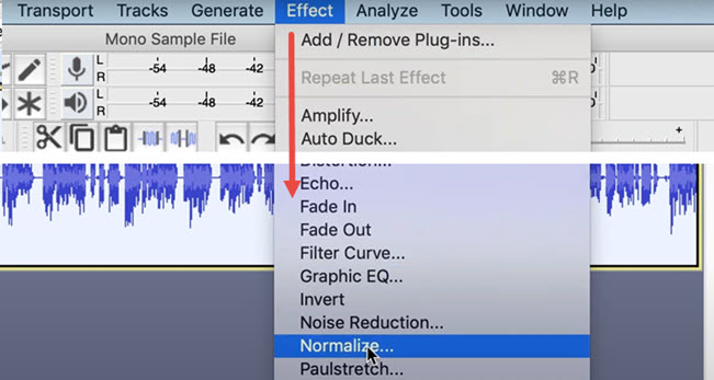 normalize audio in video files