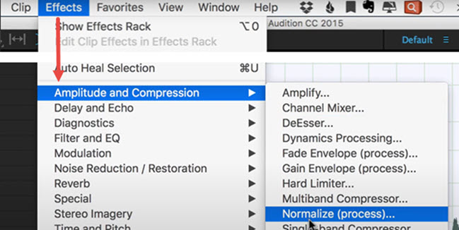 normalize adobe audition