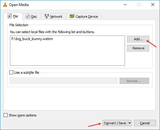 save a video in final media player