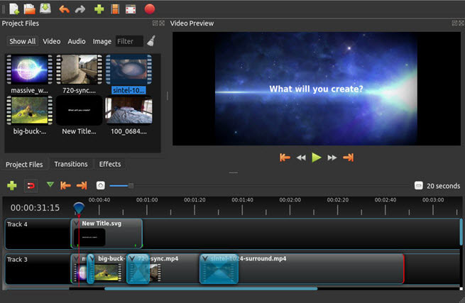 openshot video editor effects