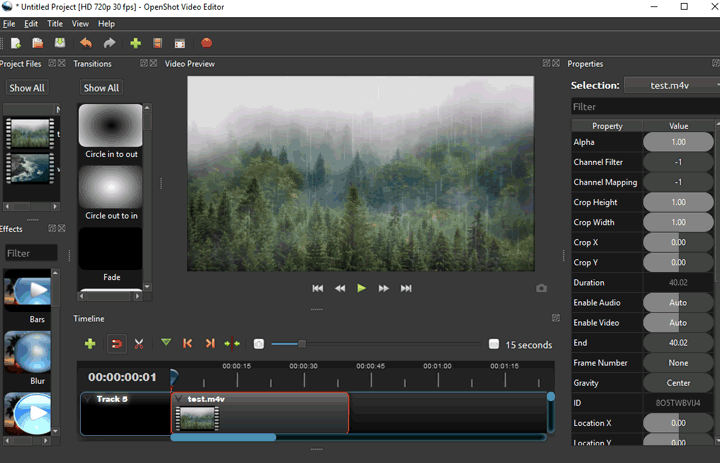 openshot video editor add text