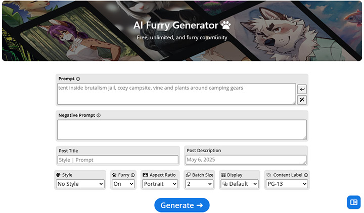 Furry AI Art Generator - Perchance AI Furry Generator