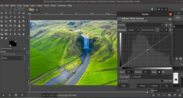 image editing software gimp