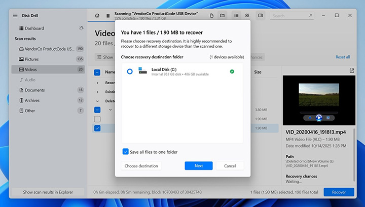 recover deleted videos with disk drill-step8