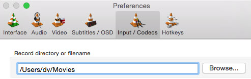 where is advanced controls on a mac for vlc