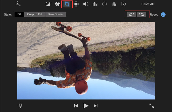 how to crop a video in imovie on mac