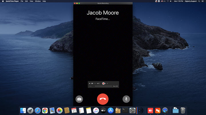 screen record facetime with audio