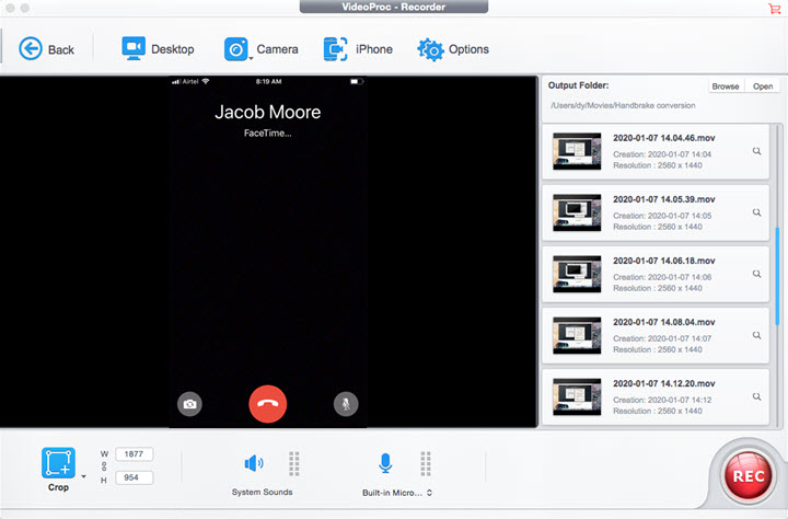 screen record facetime with audio