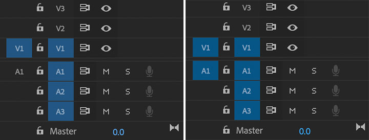 Select the Audio Channel in Premiere