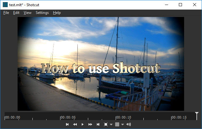 shotcut how to cut video