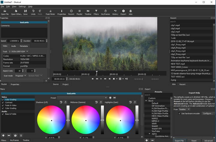 shotcut editing software