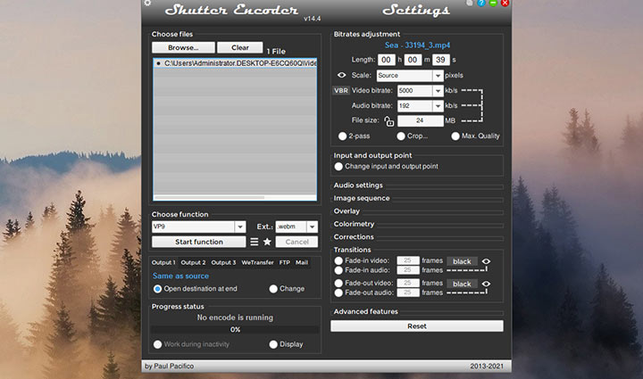 Shutter Encoder WebM Maker