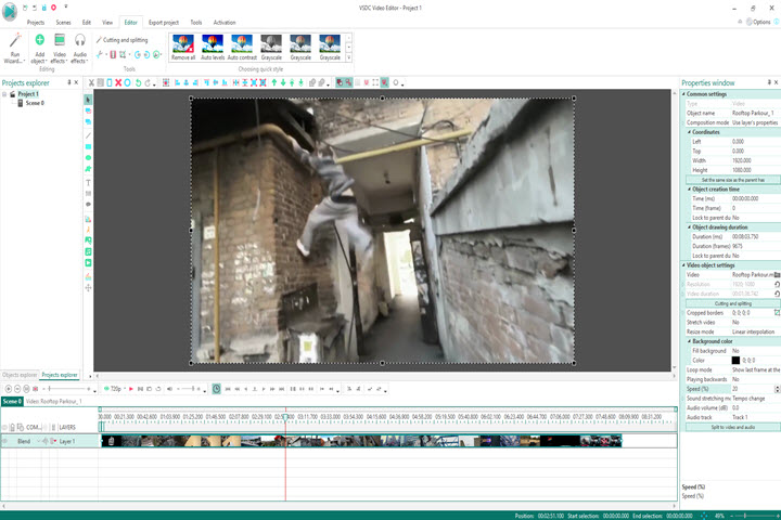 vsdc free video editor cutting