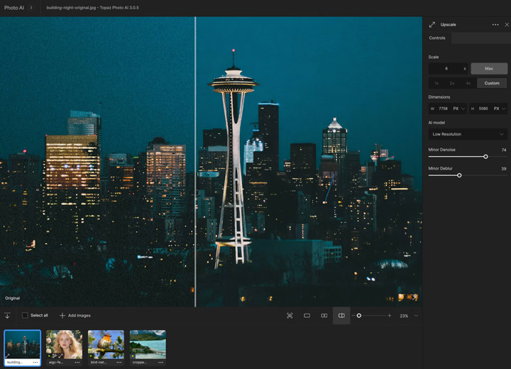 Topaz Denoise and Upscale (Low Resolution Model)