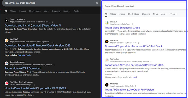 Topaz Video AI Crack Search Results