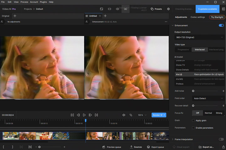 Upscale VHS Video with Topaz Video AI