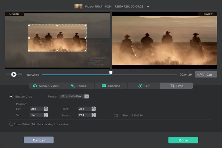 how to crop video in imovie on mac