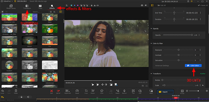 video editing effect software