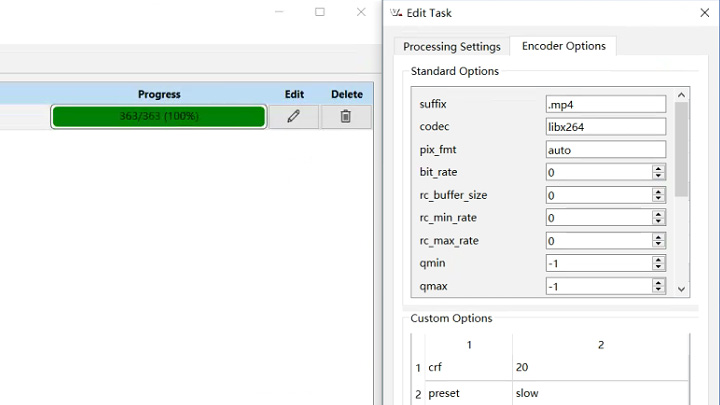 Video2X Encoder Options