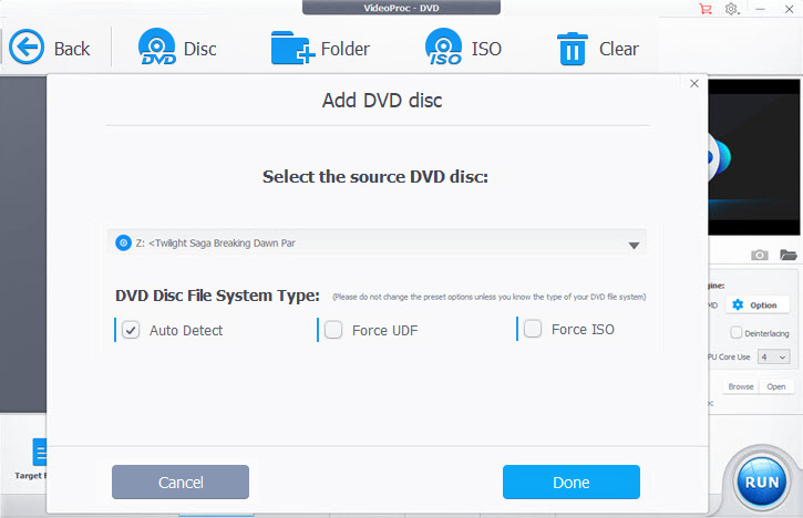 Open DVD to digital converter