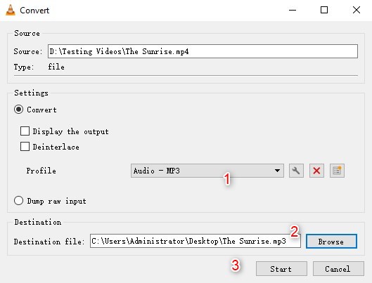 vlc convert youtube to mp3