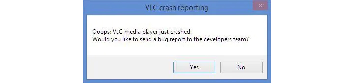 oops vlc media player just crashed