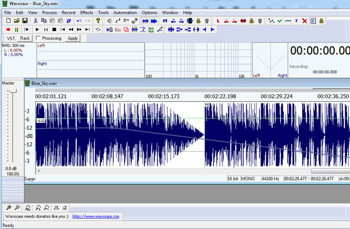 music editing wavepad audio editor windows