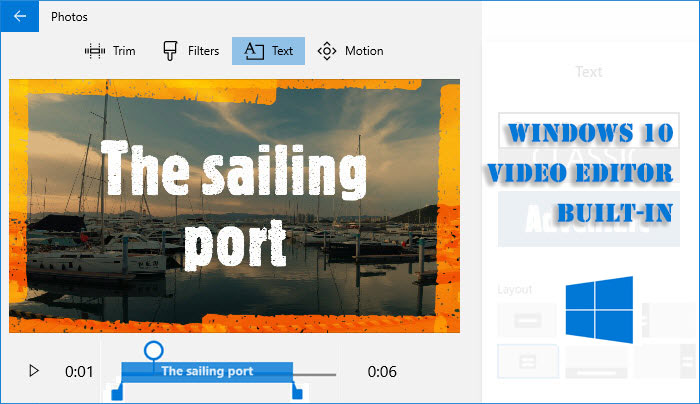 windows 10 video editor