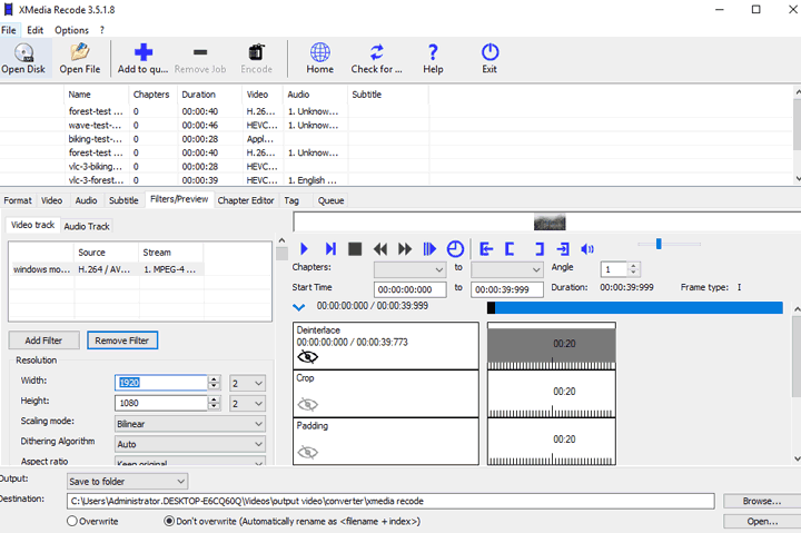 xmedia recode video frame rate