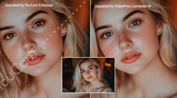 YouCam Enhance vs VideoProc Noise Removal Test