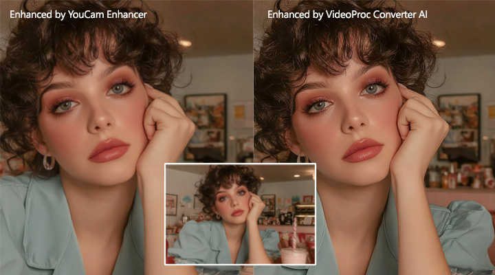 YouCam Enhance vs VideoProc Video Enhancement Test